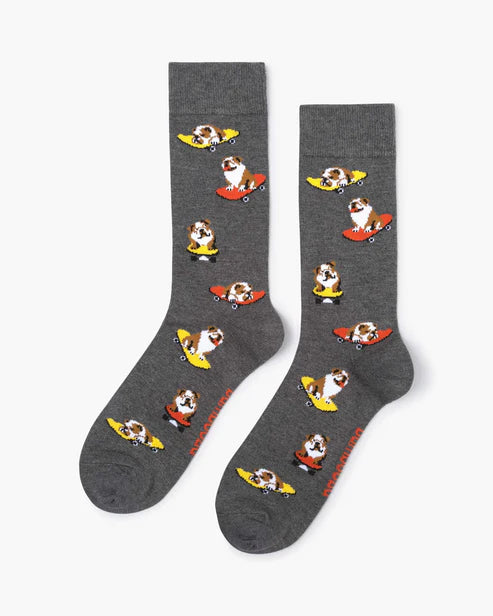 Skater Bulldog | Men's Bamboo Sock