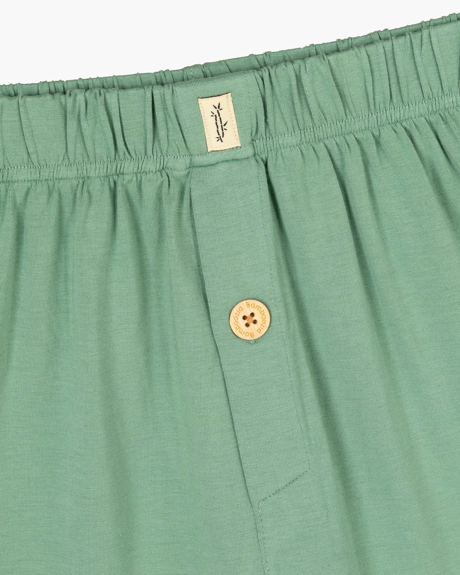 Mens Bamboo Jersey Boxer Short Sage