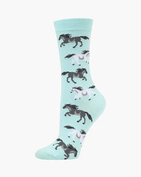 Womens Wild Horses Bamboo Sock