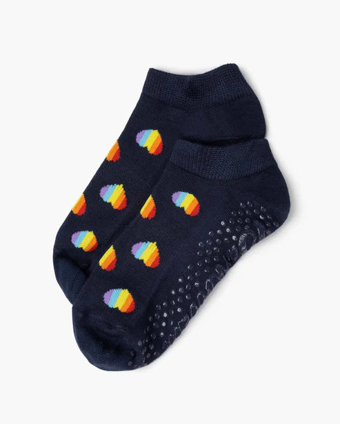Yoga Pride Hearts | Women's Grip Ankle Sock