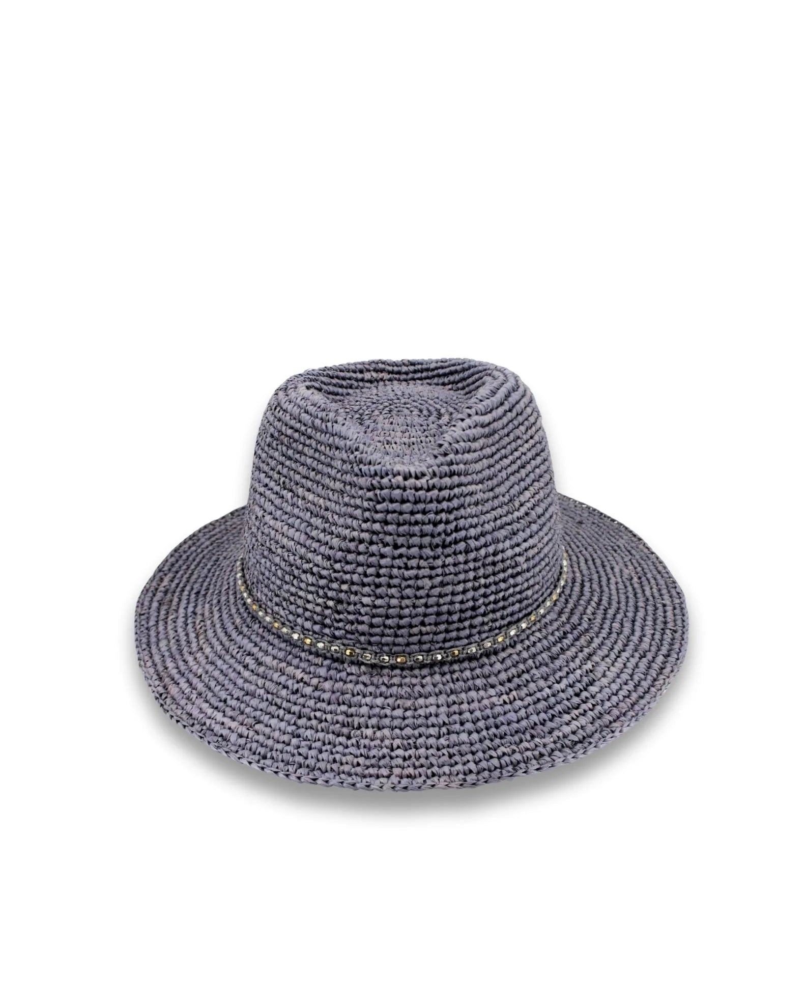 Magdalena Raffia Fedora | Denim  58cm