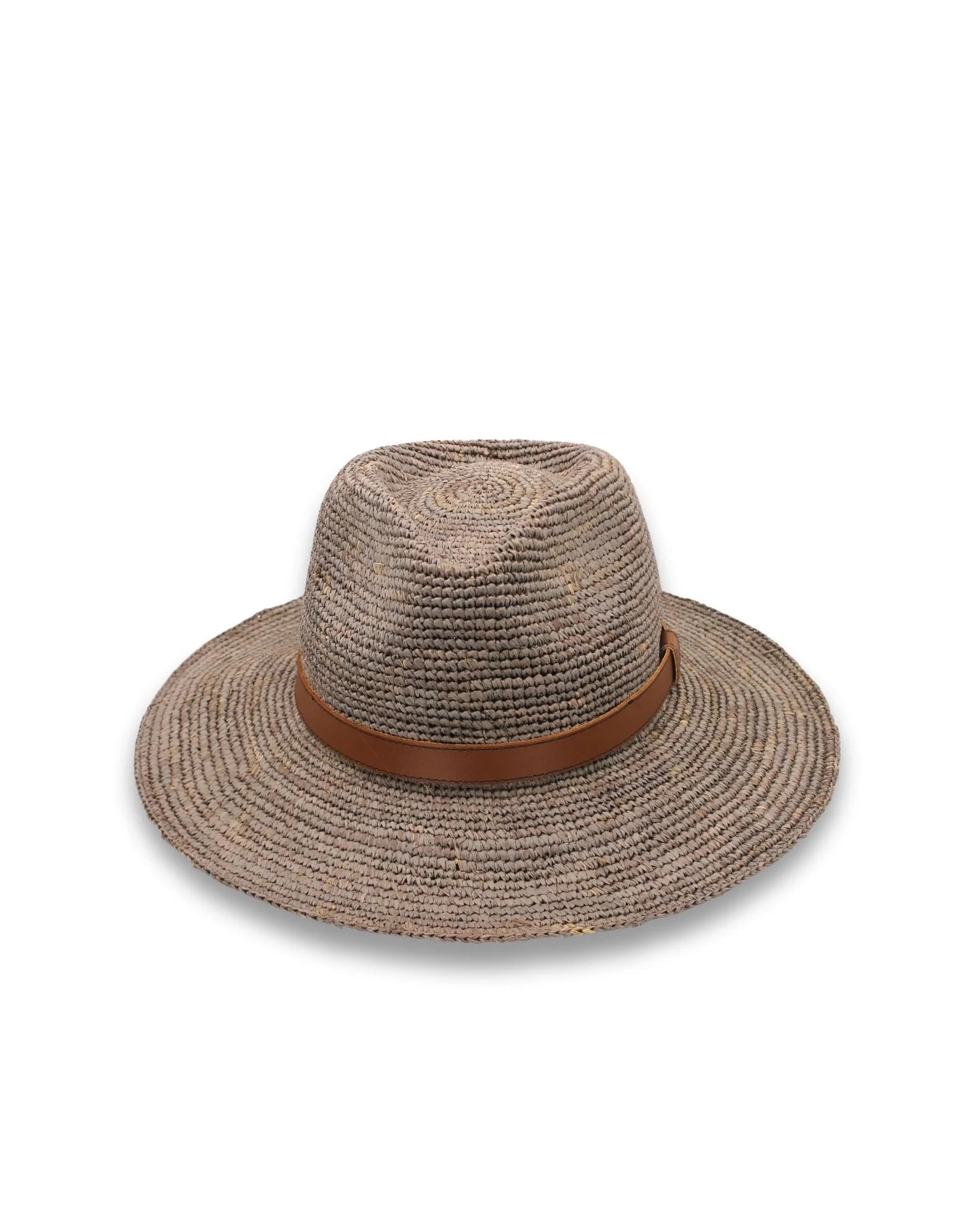 Magdalena Raffia Fedora | Mushroom Leather