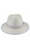 Izzy Poly-Weave Fedora | Ivory/ Light Grey
