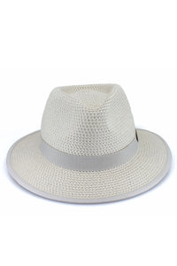 Izzy Poly-Weave Fedora | Ivory/ Light Grey