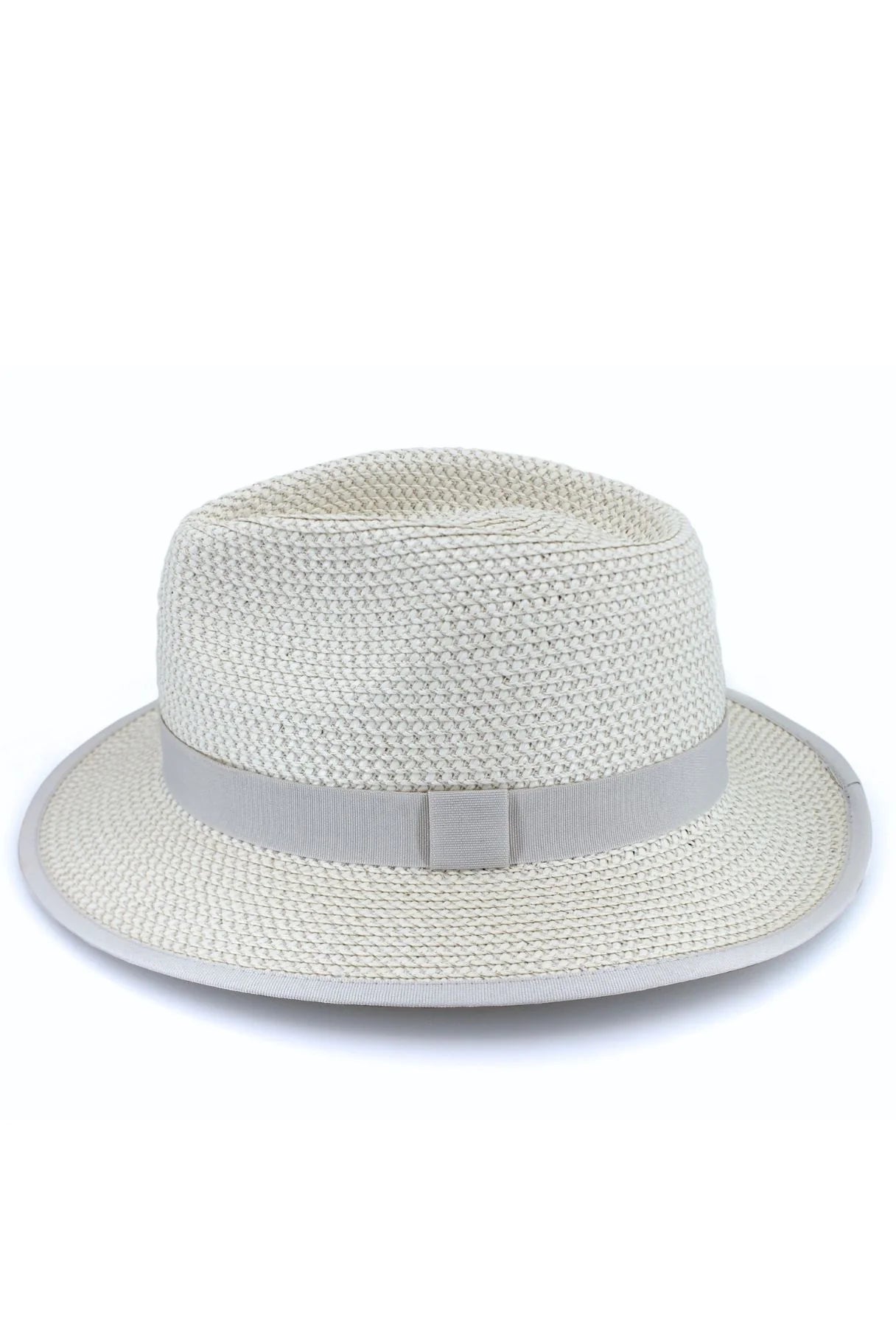 Izzy Poly-Weave Fedora | Ivory/ Light Grey