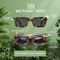 Harper Ombre Brown l Bio Acetate Sunglasses l Brown Graduated Polarised Lens