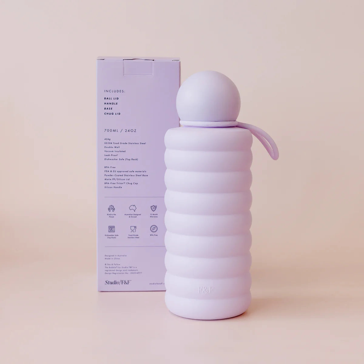 Bubble Reusable Water Bottle 700ml | Lavender