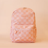 Peach Check Backpack
