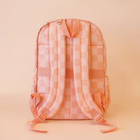 Peach Check Backpack