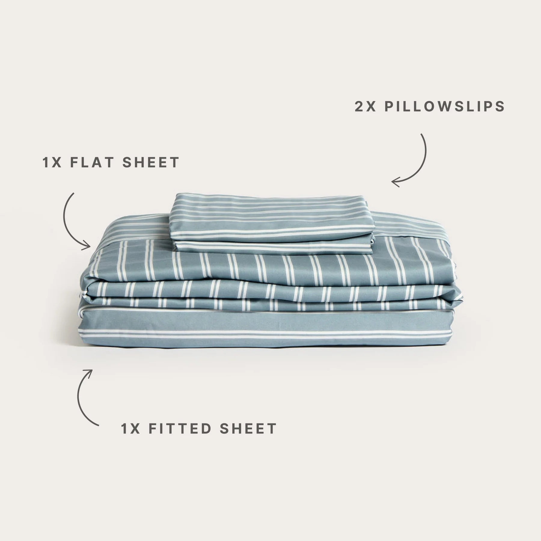 100% Organic Bamboo Sheet Set | Bay Stripe