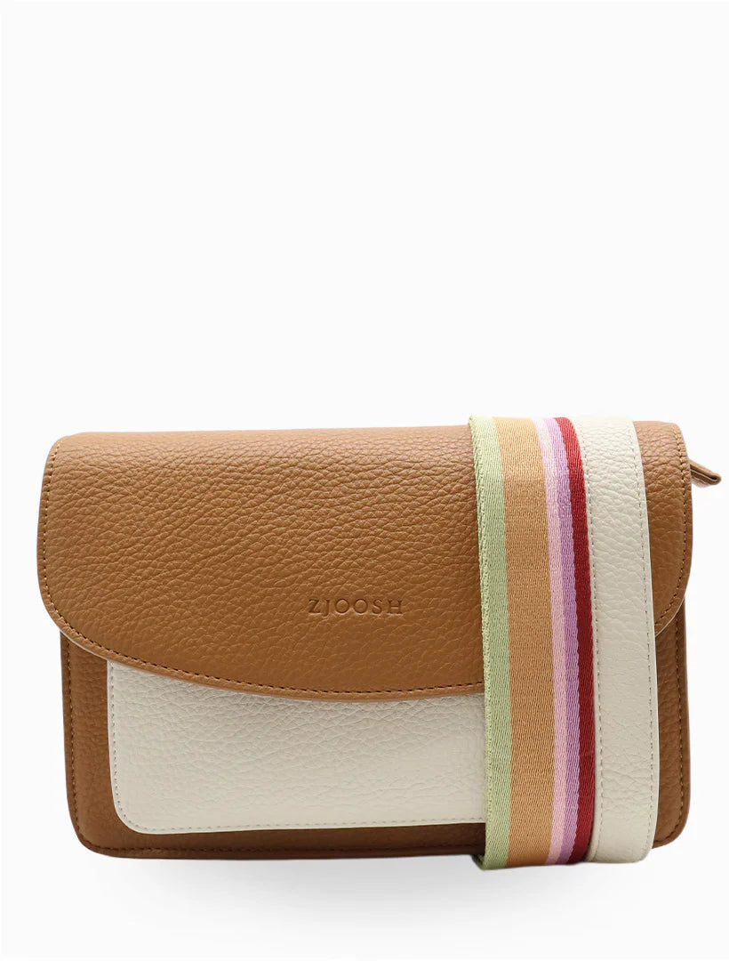 Bella Bag | Tan White