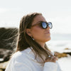 Sorrento | Silver Reflective Lens l Walnut Wooden Arms