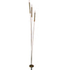 Trio Bulrush Rust Garden Stake