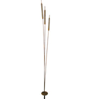 Trio Bulrush Rust Garden Stake