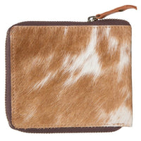 Alex | Cowhide Small Zippered Unisex Wallet