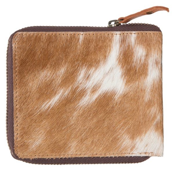 Alex | Cowhide Small Zippered Unisex Wallet