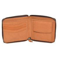 Alex | Cowhide Small Zippered Unisex Wallet