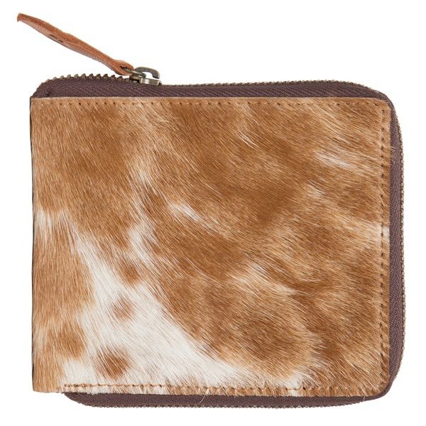 Alex | Cowhide Small Zippered Unisex Wallet