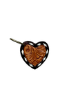 Buck Stitch Tooling Leather Heart Keyring