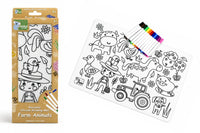 Reusable Silicone Drawing Mat | Farm Animals