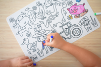 Reusable Silicone Drawing Mat | Farm Animals
