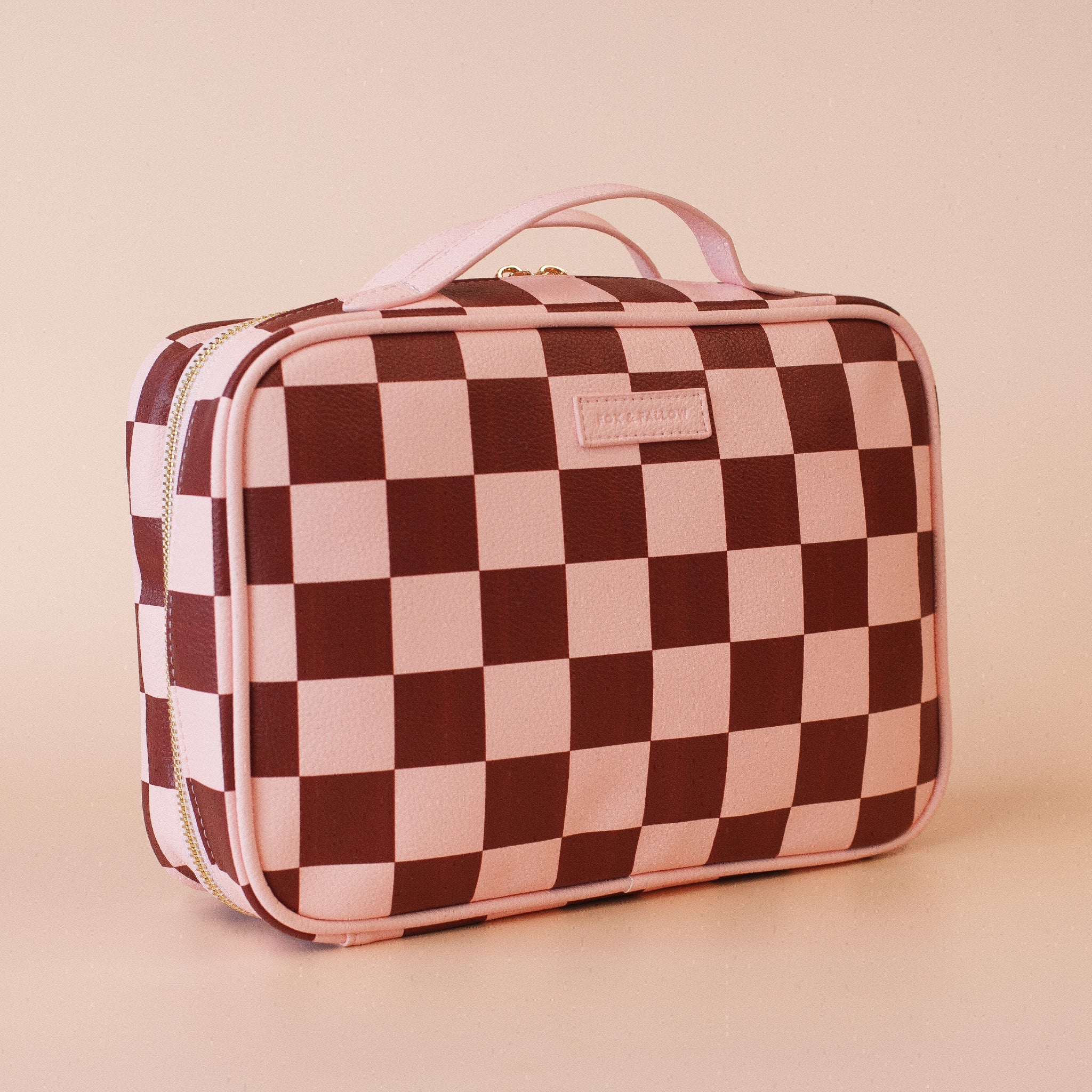 Cherry Check Cosmetic Bags