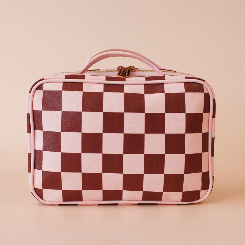 Cherry Check Cosmetic Bags