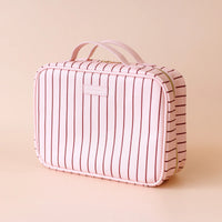 Rosé Pinstripe Cosmetic Bag Collection