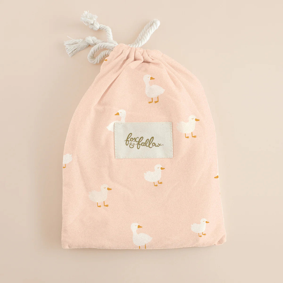 Pink Ducks Organic Fitted Cot Sheet