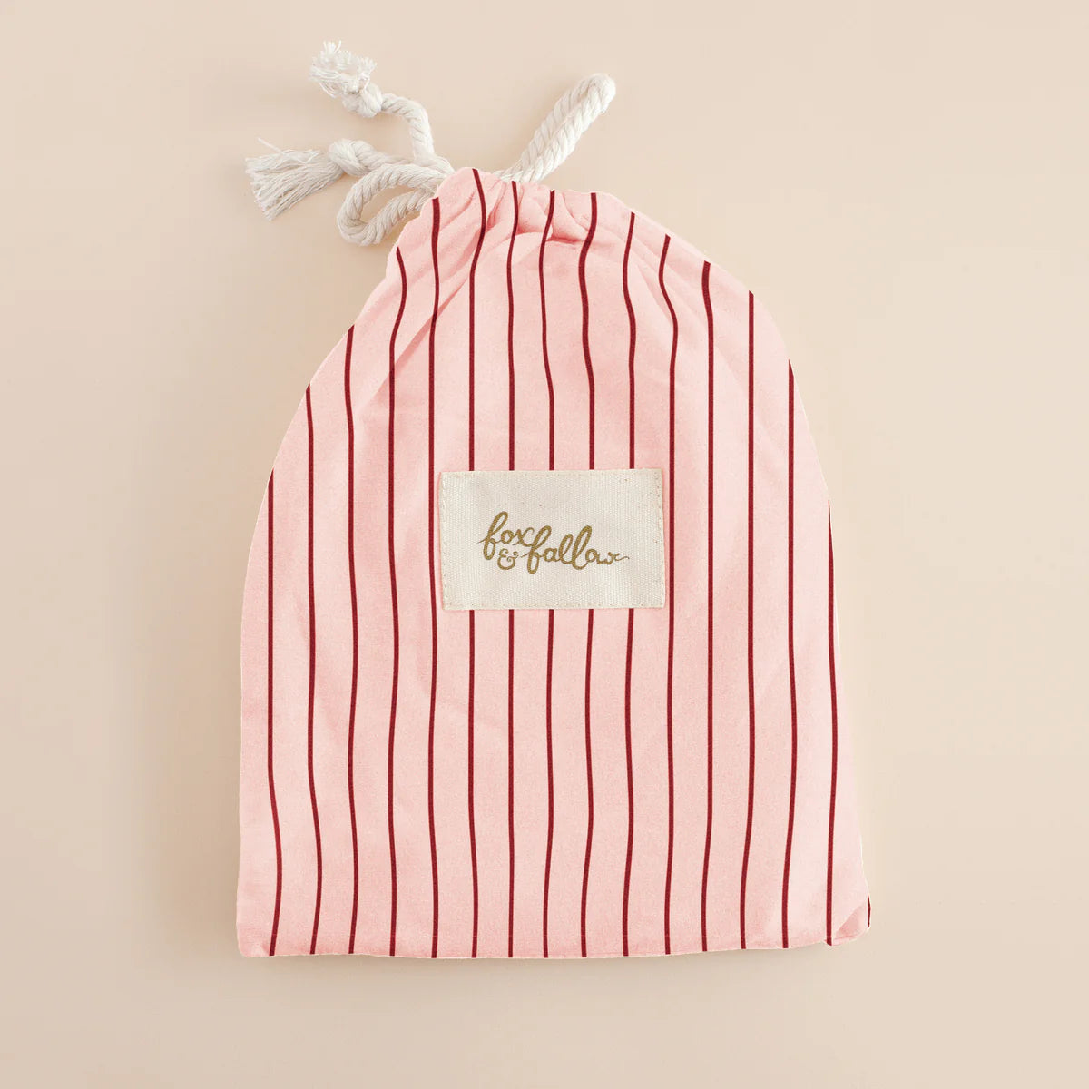 Strawberry Stripe Organic Fitted Cot Sheet