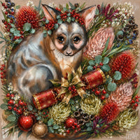 Festive Christmas by Amanda Brooks | Stone Drink Coaster Collection