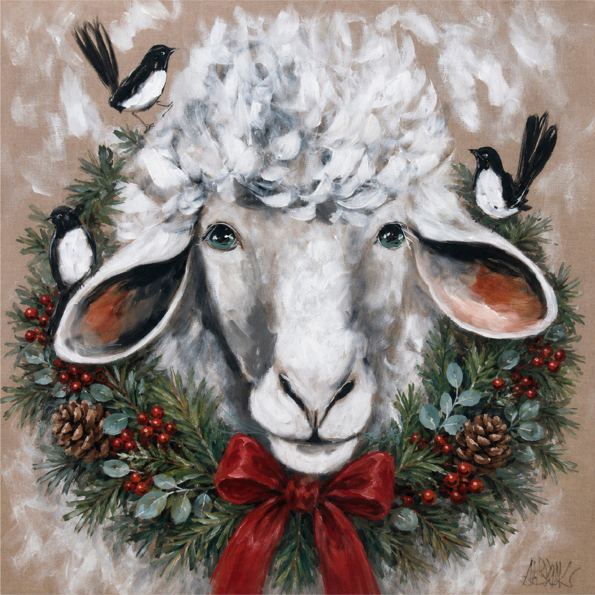 Festive Christmas by Amanda Brooks | Stone Drink Coaster Collection