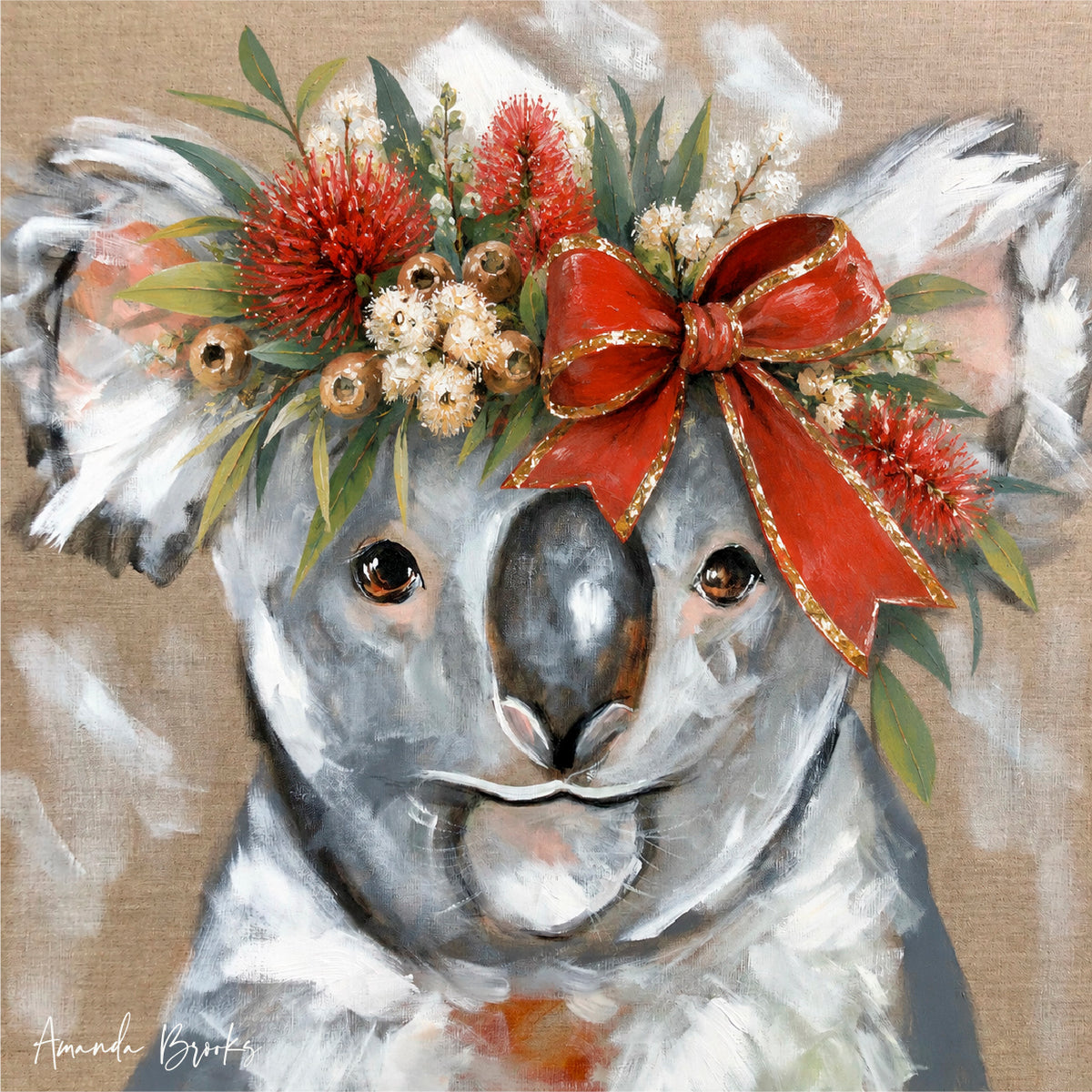 Festive Christmas by Amanda Brooks | Stone Drink Coaster Collection