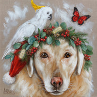 Festive Christmas by Amanda Brooks | Stone Drink Coaster Collection