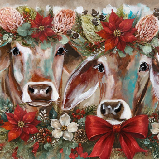 Festive Christmas by Amanda Brooks | Stone Drink Coaster Collection