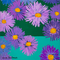 Colourful Flowers By Anna Blatman | Stone Drink Coaster Collection
