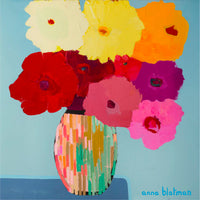 Colourful Flowers By Anna Blatman | Stone Drink Coaster Collection