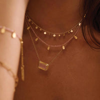 Rose Quartz Choker | 18KT Yellow Gold Plate