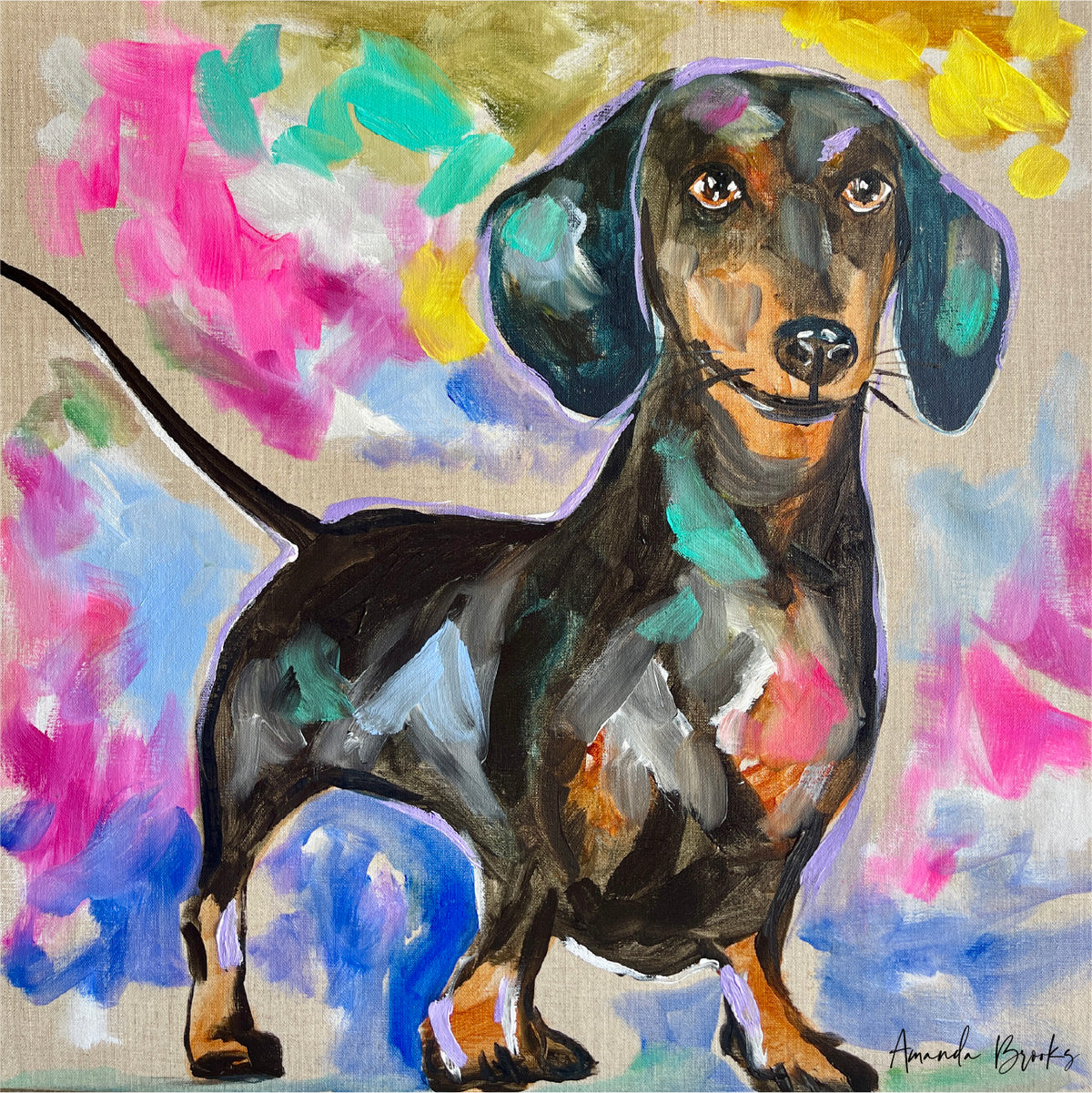 Pet Portraits by Amanda Brooks | Stone Drink Coaster Collection