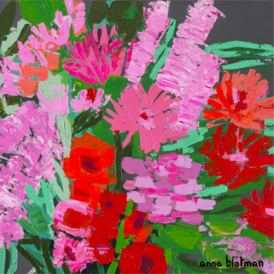 Colourful Flowers By Anna Blatman | Stone Drink Coaster Collection