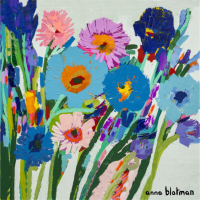 Colourful Flowers By Anna Blatman | Stone Drink Coaster Collection