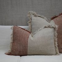 Hugo Linen Cushion | Rust / Natural