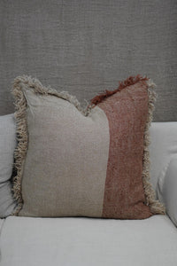 Hugo Linen Cushion | Rust / Natural