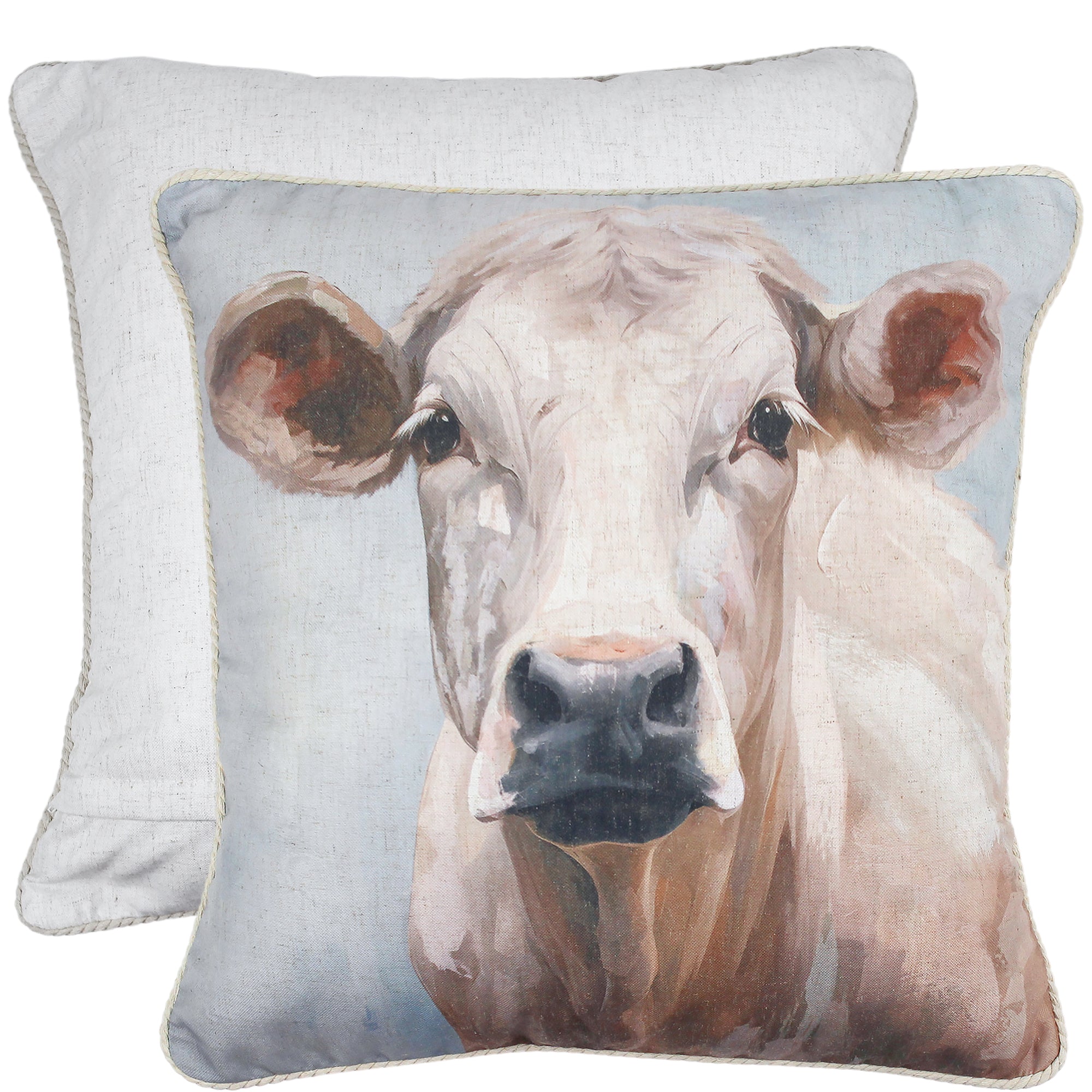 Moo-dern Art Linen Cushion