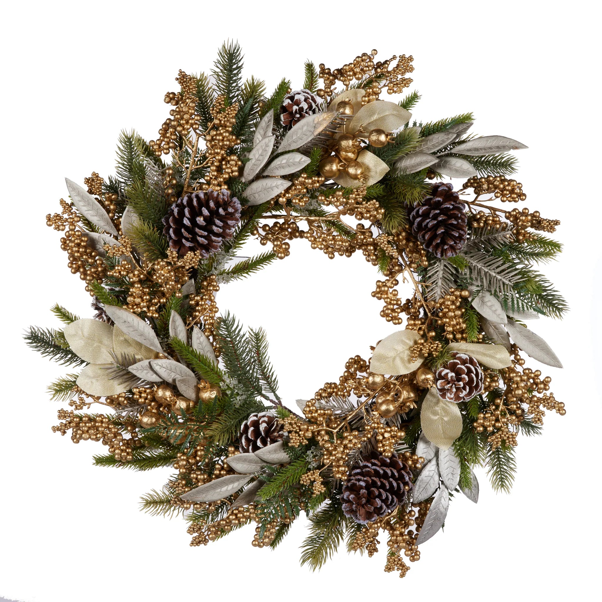Luxe Gold Pinecone Wreath | 50cm