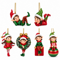 Resin Elf Xmas Ornaments