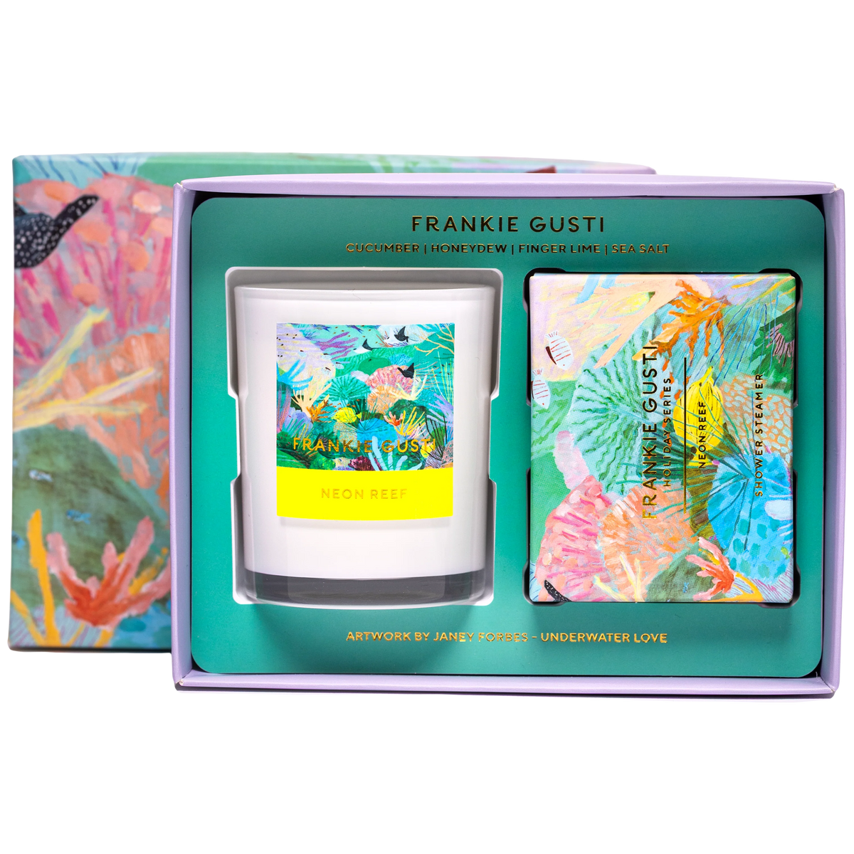 Holiday Series Candle + Steamer Duo | Neon Reef