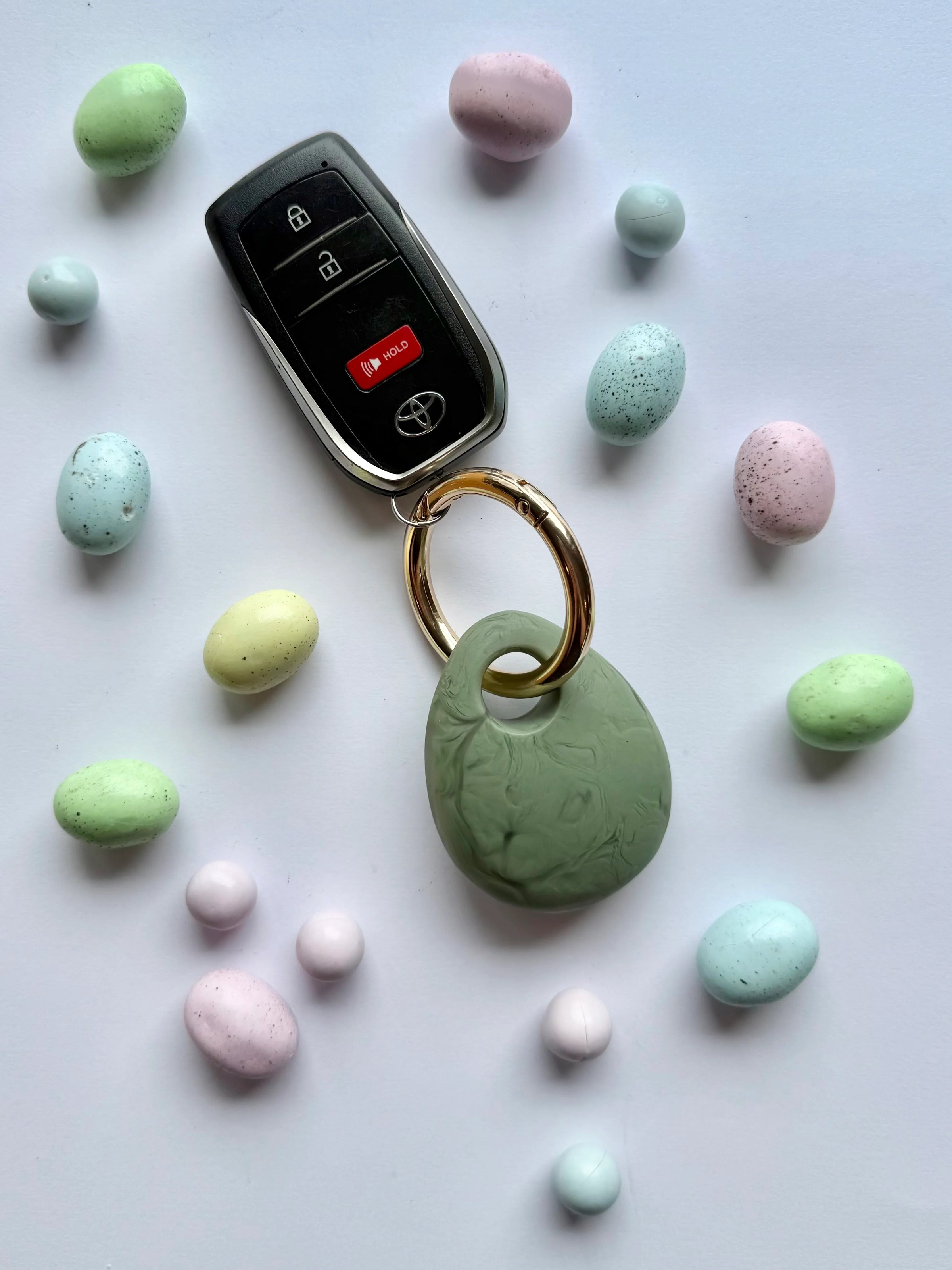 Egg Charm Resin Keyrings