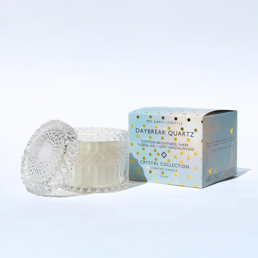Candle Daybreak Quartz | Cotton Brightness, Sheer Floral Air + Soft Sandalwood