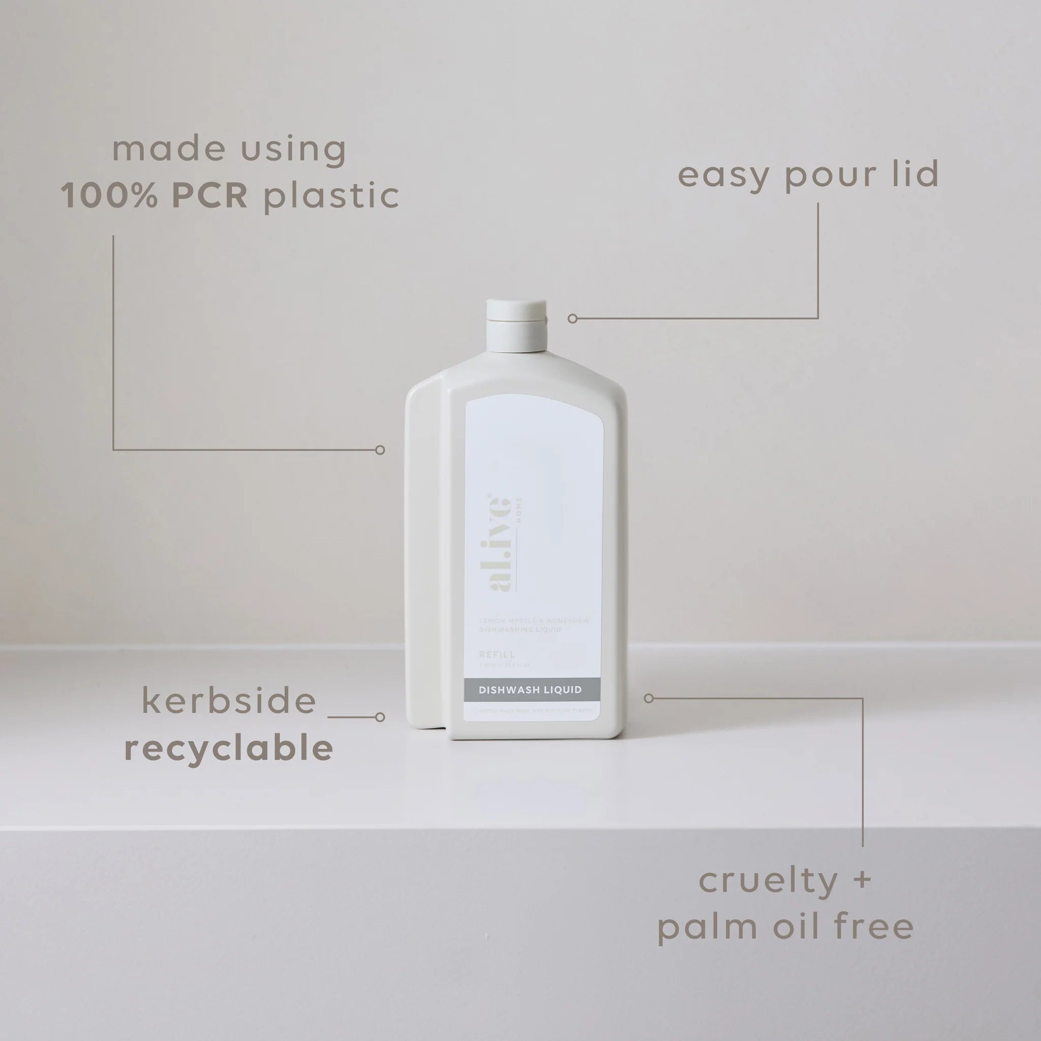 1 L Dish Wash Refill | Lemon Myrtle & Honeydew